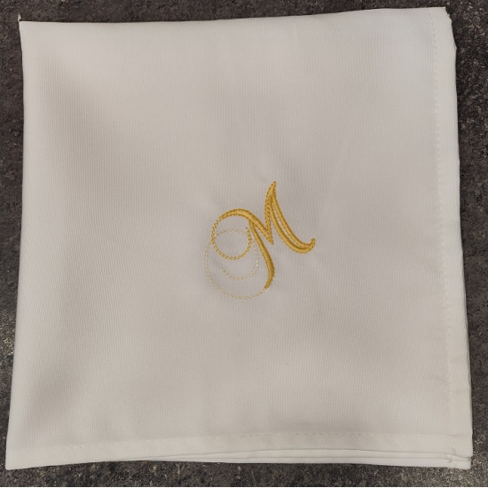 Πετσέτα Φαγητού 50x50 με Κεντημένο Μονόγραμμα