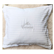 Μαξιλαροθήκες Σετ 2 τμχ, 45x45 cm, Βαμβακοσατέν, Προσωποποιημένο Κέντημα, Mr και Μrs
